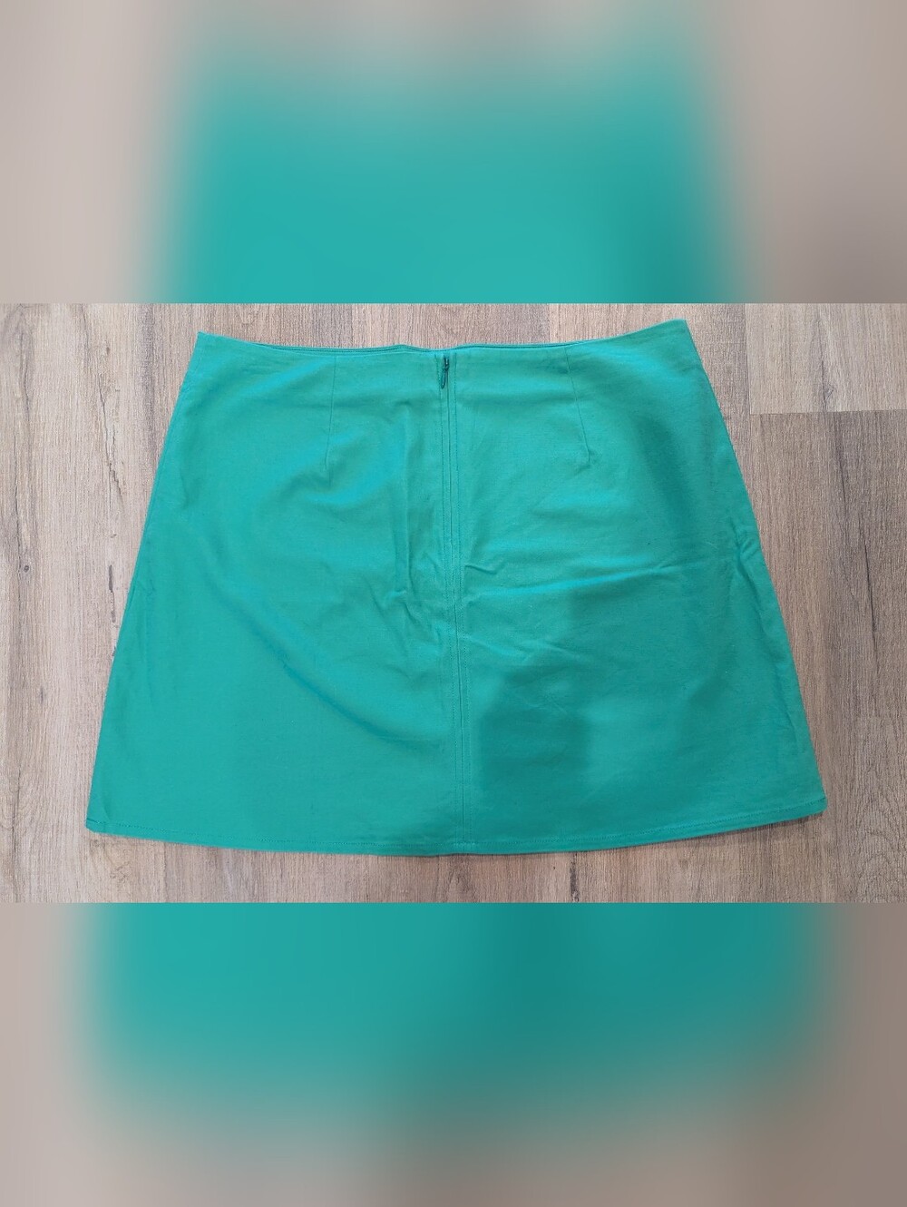 Hudson North Green Cotton A-Line Mini Skirt - Picture 4 of 6
